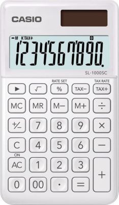 Calculatrice standard CASIO Casio SL-1000SC-WE blanc