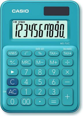 Calculatrice standard CASIO Casio MS-7UC-BU bleu