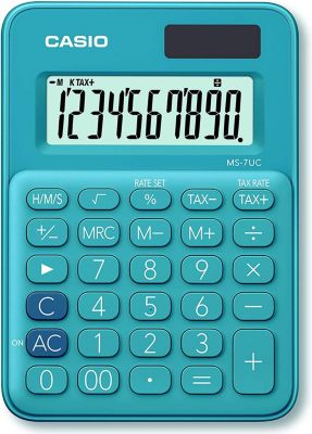 Calculatrice standard CASIO Casio MS-7UC-BU bleu