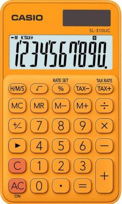 Calculatrice standard CASIO Casio SL-310UC-RG orange Calculatrice standard CASIO Casio SL-310UC-RG orange