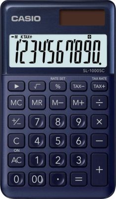Calculatrice standard CASIO Casio SL-1000SC-NY bleu foncé