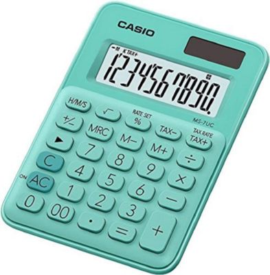 Calculatrice standard CASIO Casio MS-7UC-GN vert
