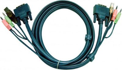 Câble DVI ATEN KVM DVI  2L7D02U USB/audio