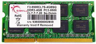 Mémoire vive G.SKILL SODIMM 4 Go DDR3