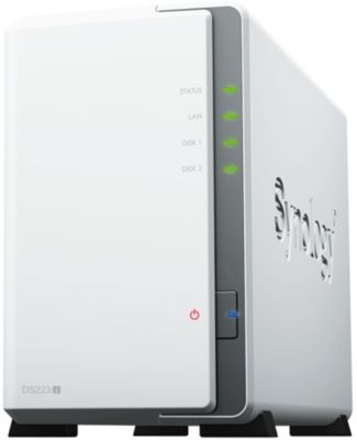 Boîtier NAS à 2 baies Synology DiskStation DS218play - le Showroom.TV