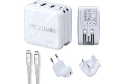 Chargeur console de jeux AVERMEDIA Chargeur GAN 100W HDMI 4K GC313 Blanc