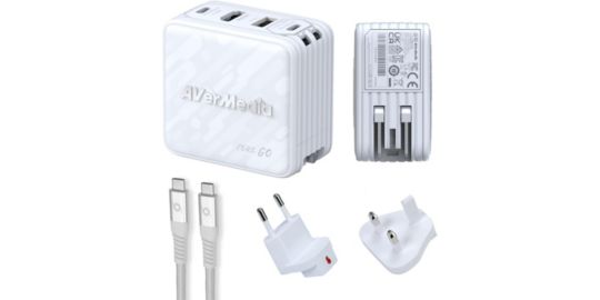 Chargeur console de jeux AVERMEDIA Chargeur GAN 100W HDMI 4K GC313 Blanc