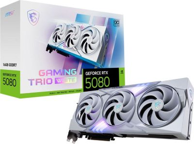 Carte graphique MSI GeForce RTX 5080 16G TRIO OC WHITE