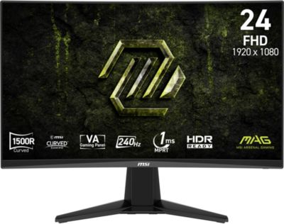 Ecran PC Gamer MSI MAG 245C X24 24" Incurvé Full HD 240Hz VA