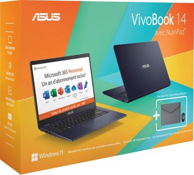 Asus PC Portable VivoBook - 14 FHD - i3-1115G4 - RAM 8Go - 128Go SSD -  Prix pas cher