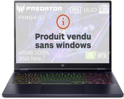 PC Gamer ACER Predator Helios Neo 14-51-545R Sans OS