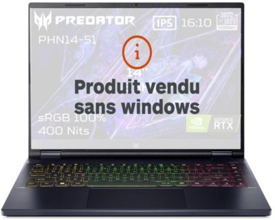 PC Gamer ACER Predator Helios Neo 14-51-98NF Sans OS