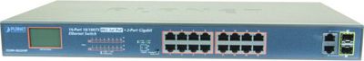 Switch ethernet PLANET Switch RJ45 100Mbps 16P FGSW-1822VHP