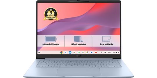 Chromebook ASUS Pack CM1406-METAL BLEU