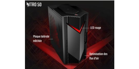 PC Gamer ACER N50-656 - Intel Core i5 14400F - Nvidia RTX 5050 - 16 go RAM DDR5 - SSD 512 Go