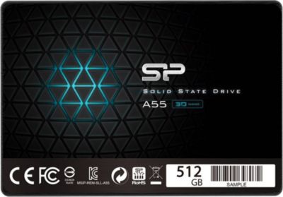 Disque dur SSD interne SILICON POWER Disque SSD 2.5'' SATA 512Go A55