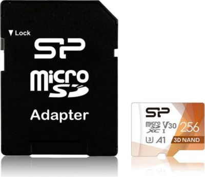 Carte Micro SD SILICON POWER Carte mémoire Micro SDXC 256Go V30 A1