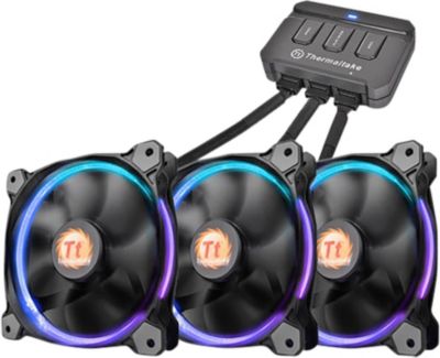 Ventilateur PC THERMALTAKE Riing 12 cm RGB 256 - pack de 3 Ventilateur PC THERMALTAKE Riing 12 cm RGB 256 - pack de 3