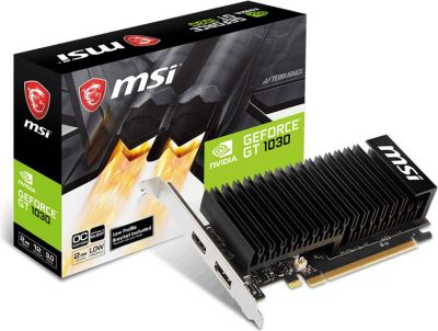 Carte graphique MSI MSI GeForce GT 1030 2GHD4 LP OC, 2048 MB