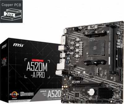 Carte mère MSI CM *A520M-A PRO* AM4 DDR4 M-ATX *9927 Reconditionné