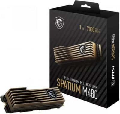 Disque dur SSD interne MSI SSD SPATIUM M480 PCIe 4.0 NVMe M.2 1T