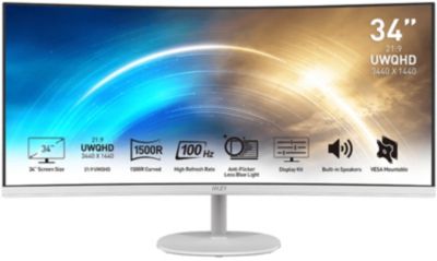 Ecran PC MSI PRO MP341CQW Incurvé 34'' VA