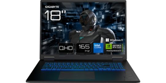 PC Gamer GIGABYTE A18 PRO DXJG3FRBC4SH 17" 165 Hz Intel Core 7 240H Nvidia GeForce RTX 5070 Ti 32 Go RAM DDR7 1 To