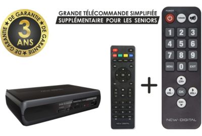 Décodeur TNT NEW DIGITAL DVB-T2 HEVC, T2 265 SENIOR