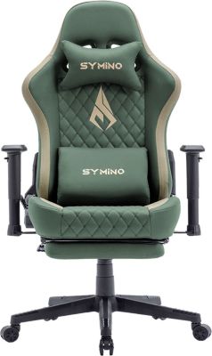 Chaise gaming . symino PG chaise de travail- pieds vert Reconditionné