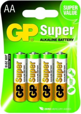 Pile DIVERS GP Blister de 4 Alcalines Super AA 1,5 V