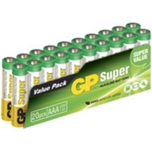 Pile GP Pack de 20 piles Super Alcaline AAA/LR3