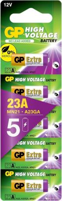 Pile GP Piles 23A Alcalines Lot de 5 - GP Extra