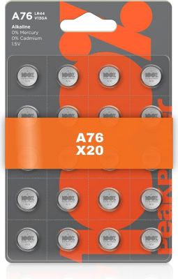 Pile 100% PEAKPOWER Piles LR44 Lot de 20 100% PeakPower