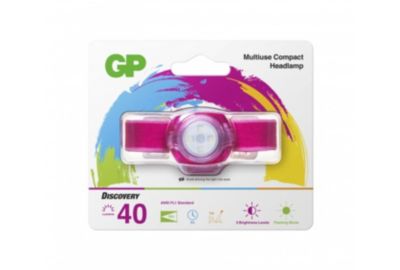 Lampe frontale GP Frontale 40 lumens rose - CH31