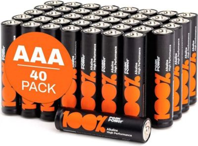 Pile 100% PEAKPOWER Piles AAA Alcalines Lot 40 100%PeakPower