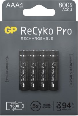 Pile rechargeable GP 4xAAA LR3 800 mAh