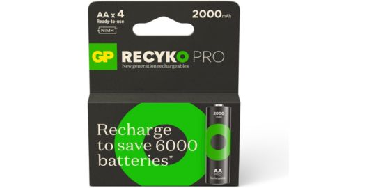 Pile rechargeable GP AA ReCyckO+PRO lot de 4 2000mAh