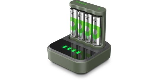 Chargeur de batterie GP + LR06 AA x4 2100mAh + station de charge