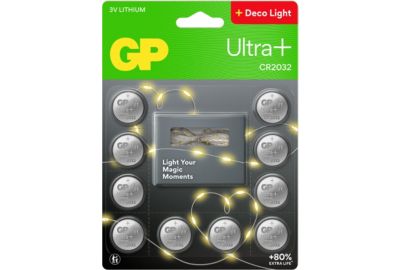 Pile GP x10 CR2032 + Guirlande LED