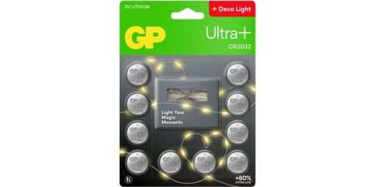 Pile GP x10 CR2032 + Guirlande LED