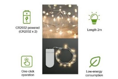 Pile GP x10 CR2032 + Guirlande LED