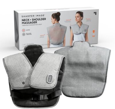 Masseur SHARPER IMAGE chauffant cou et epaule
