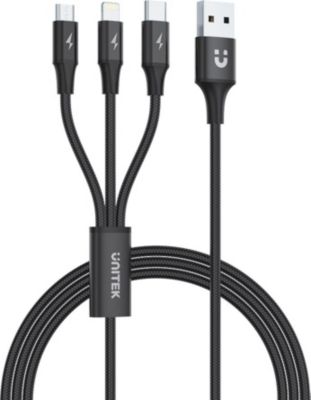 Câble Lightning UNITEK Câble USB 3 en1 1.50 mètre