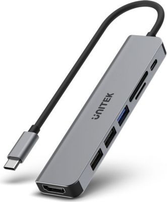 Hub USB-C, Connect2Mobile, multiport, LAN/Ethernet, 7 ports