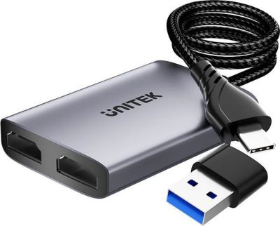 Adaptateur USB C UNITEK Carte écran externe HDMI-USB-C USB-A
