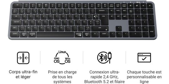 Clavier gamer sans fil KEYCHRON B6 Pro Ultra-Slim Wireless