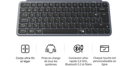 Clavier gamer sans fil KEYCHRON B1 Pro Ultra-Slim Wireless