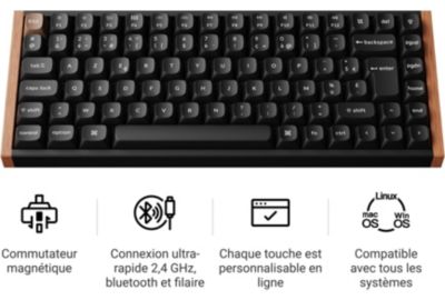 Clavier gamer sans fil KEYCHRON K2 HE Wireless Magnetic Switch
