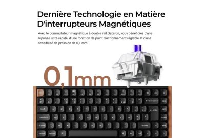 Clavier gamer sans fil KEYCHRON K2 HE Wireless Magnetic Switch