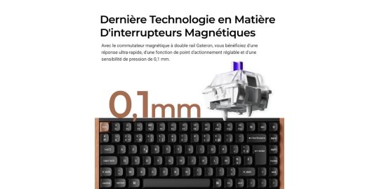 Clavier gamer sans fil KEYCHRON K2 HE Wireless Magnetic Switch